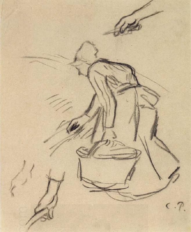 Camille Pissarro Woman carrying a basket
